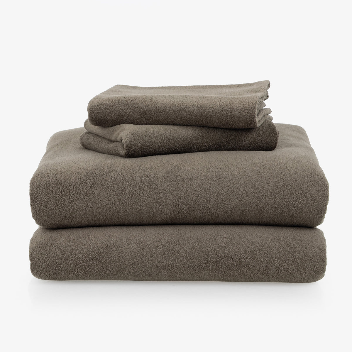 All-Season Microfleece Sheet Set in Kalamata, folded on a white background