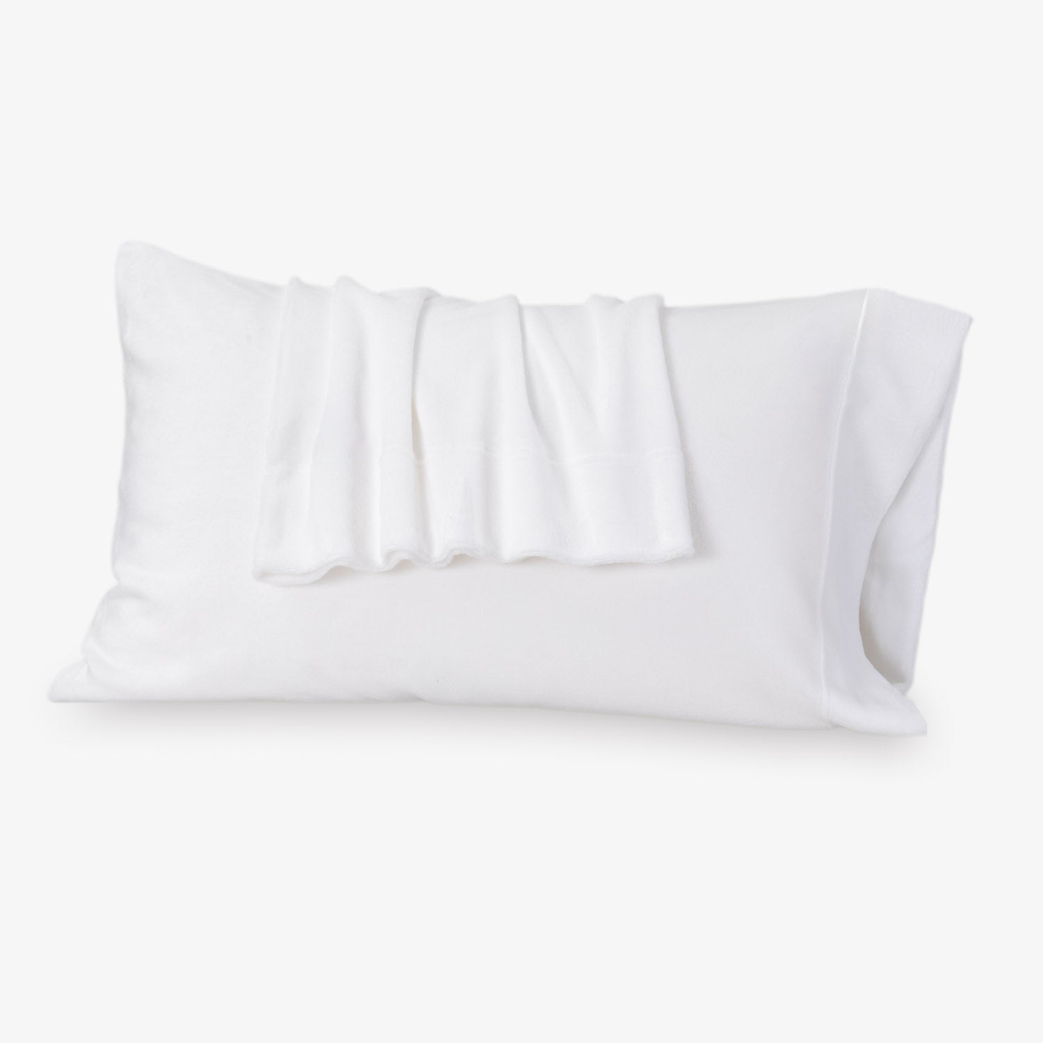 White pillow cases on a white background