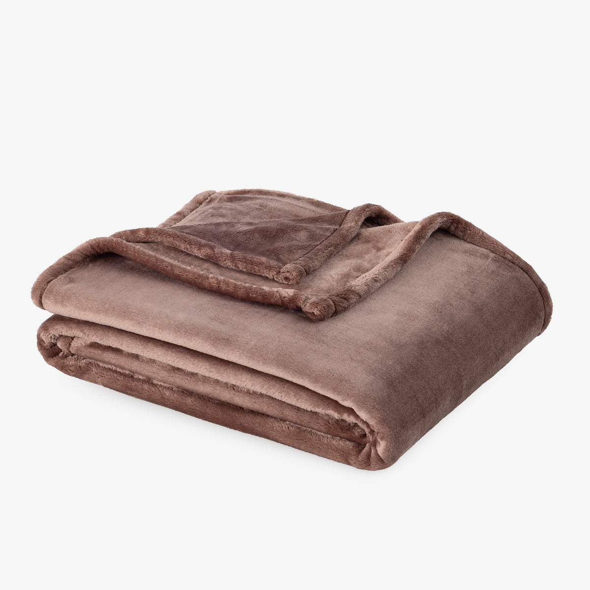 Premium VelvetLoft® Throw in Hazel, folded on a white background