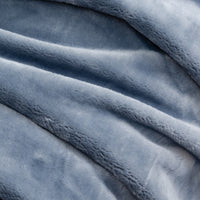Close-up of Premium VelvetLoft® velvety plush in Polar Blue
