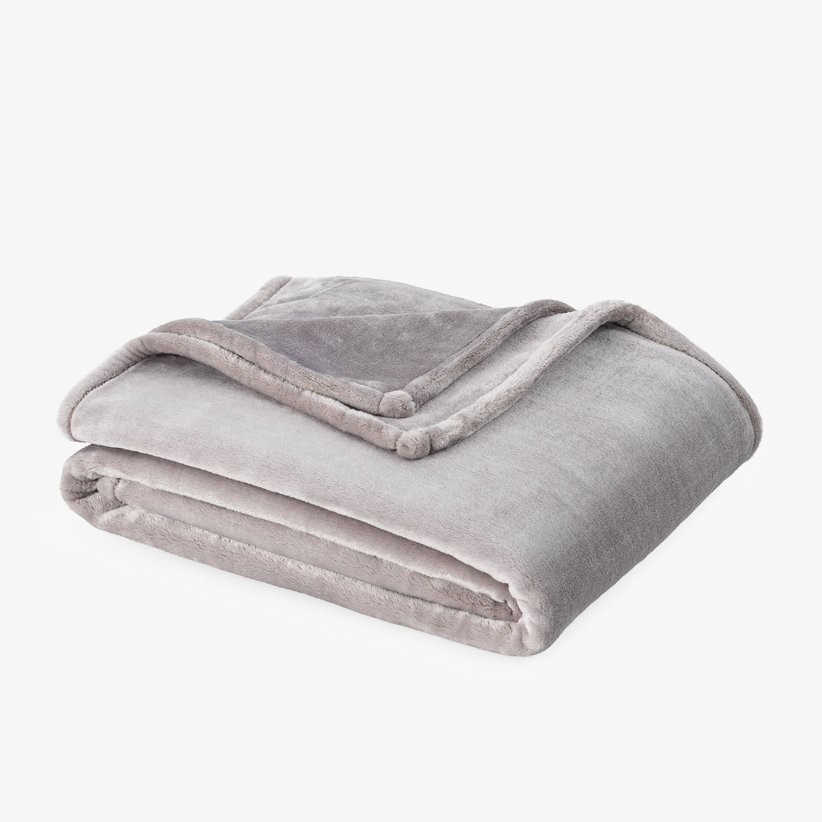Premium VelvetLoft® Throw in Wild Dove, folded on a white background