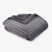 Premium Extra-Fluffy™ Throw in Castle Rock, folded on a white background