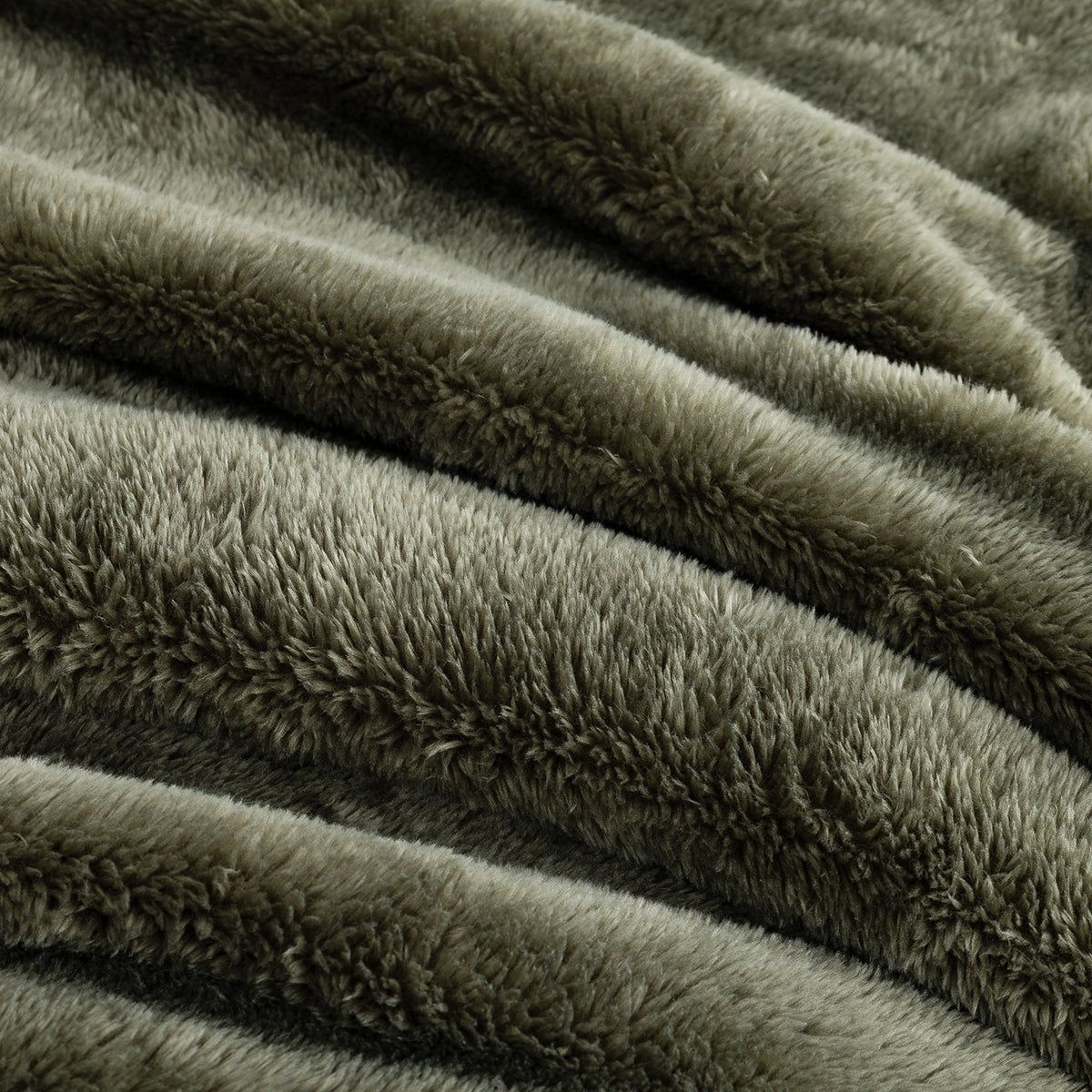 Close-up of Premium Extra-Fluffy™ high-pile plush in Ivy
