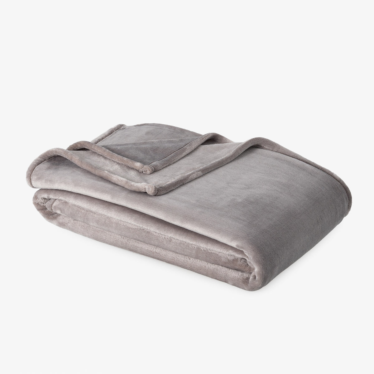 Premium VelvetLoft® Blanket in Wild Dove, folded on a white background