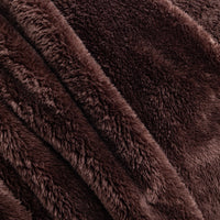 Close-up of Premium Extra-Fluffy™ high-pile plush in Coffee Brown