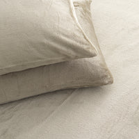 Close-up of VelvetLoft® Plush Sheet Set pillowcases in Dry Sage