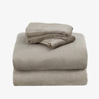 VelvetLoft® Plush Sheet Set in Dry Sage, folded on a white background