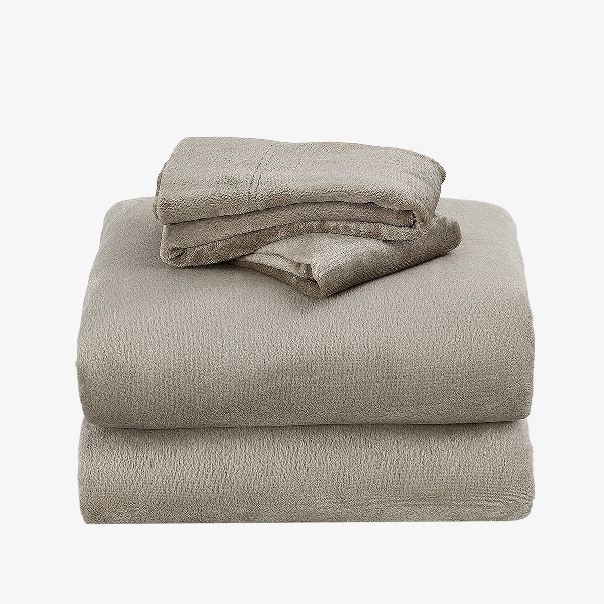 VelvetLoft® Plush Sheet Set in Dry Sage, folded on a white background