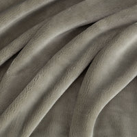 Close-up of textured green fabric with folds