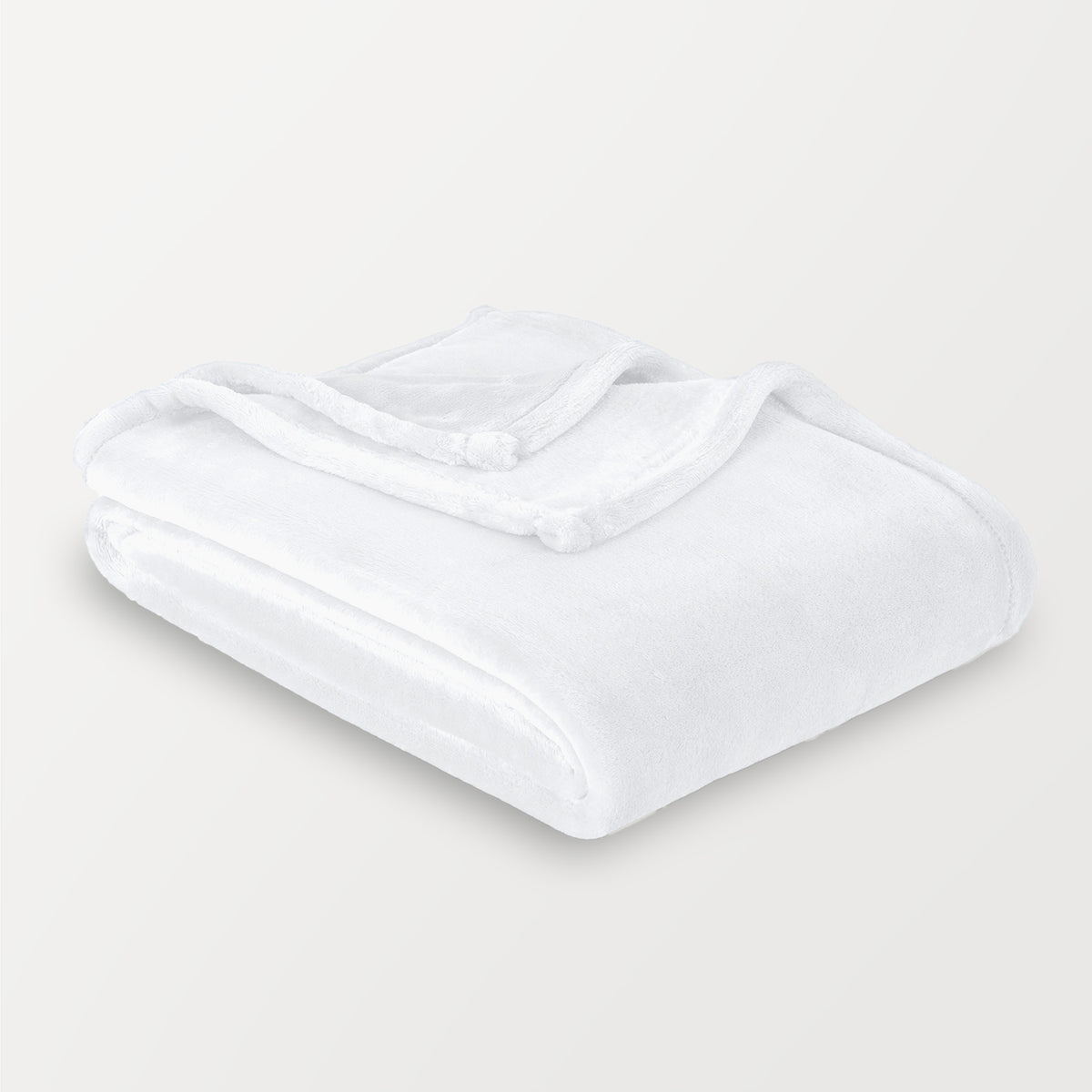 White blanket on a light gray background